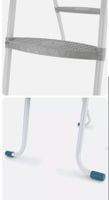 +Poolleiter mit 4 grauen Stufen bis 132cm für Bestway Intex
