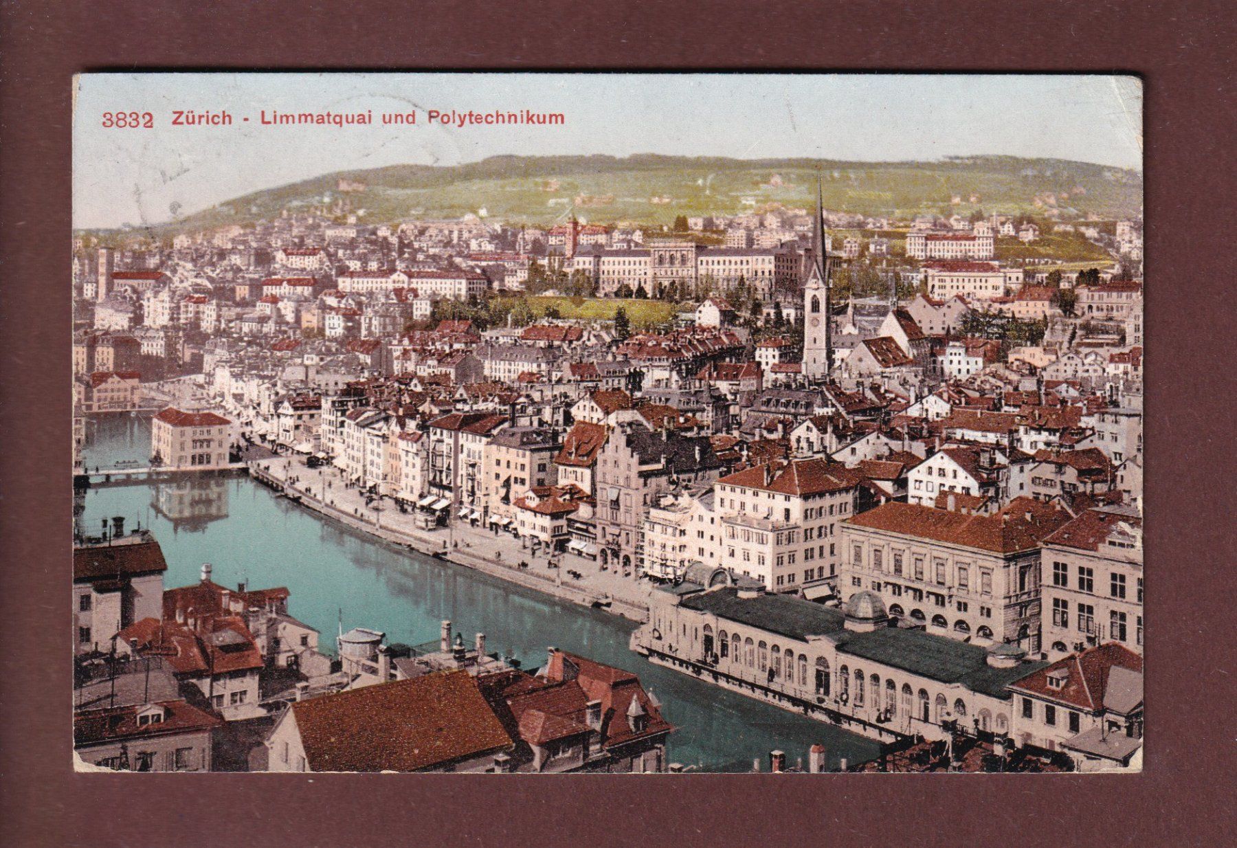 Cartoline postali: ZÜRICH - Limmatquai - 1908 – Usato da Pully venduto da nicecards