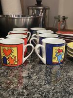 EspressoTassen und Untertassen Keith Haring  8 Stk