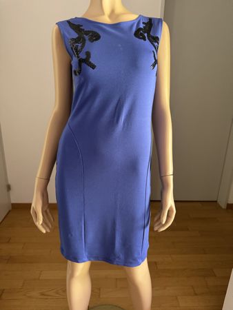 Kleid Bodyflirt blau Grösse 38 Cocktailkleid Office kurz