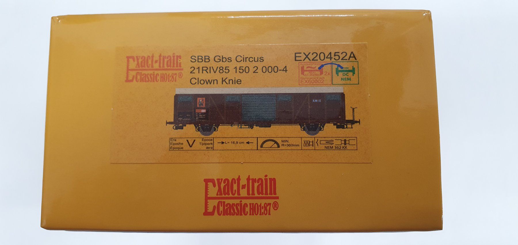 Modellini di ferrovie: Exact-Train 20452A  SBB Gbs Circus KNIE – Nuovo e nell'imballaggio originale da Würenlos venduto da jub_nd5j 1