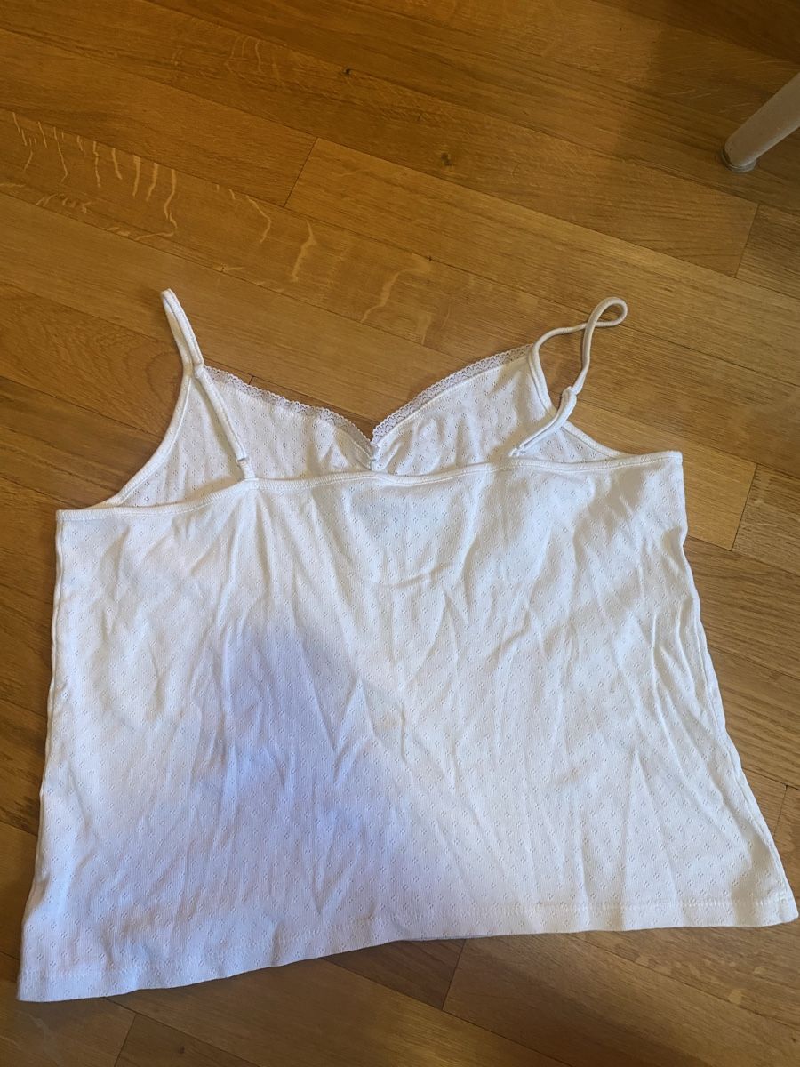 Top: Débardeur Chicorée blanc, dentelle - Taille XL – Usato da Epagny venduto da nie_n5yb 1