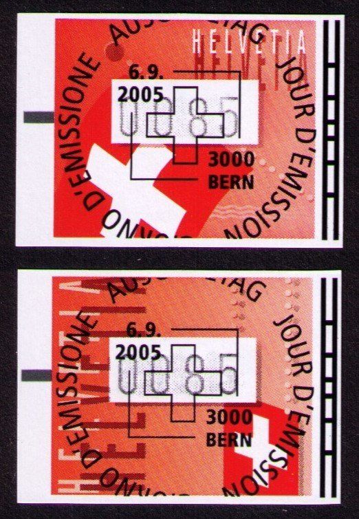 Tutti i francobolli: ATM 20+21_SBK 19+20_Schweizer Flaggen 0085 ET ! – Usato da Marthalen venduto da Ch_quality