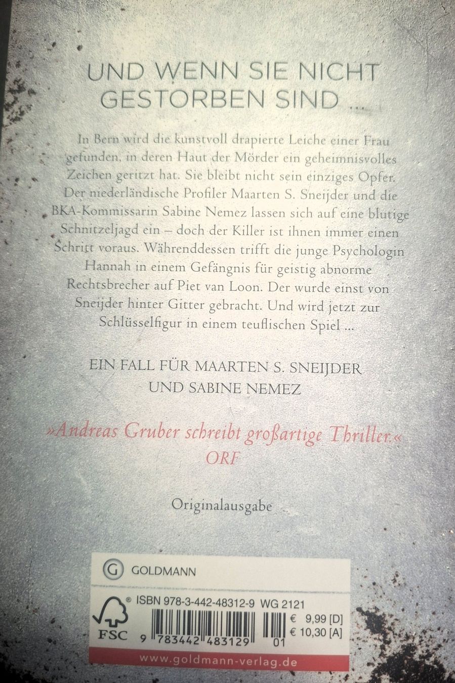 Libri: A- Gruber TODES MÄRCHEN (Thriller) – Usato da Jegenstorf venduto da ladoga66 1