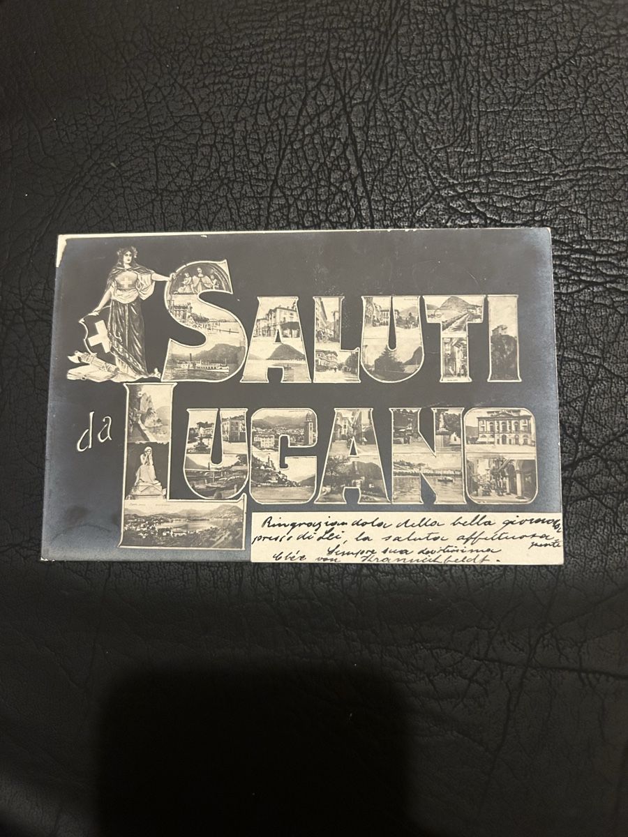 Ansichtskarten: Saluti da Lugano 1904 – Gebraucht aus Breganzona von Milesbo