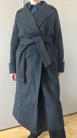 Manteau long Autograph Laine Cachemire gris Taille 40