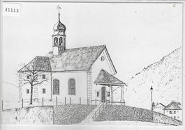 Ennetmoos - Kapelle St. Leonhard - Federzeichnung