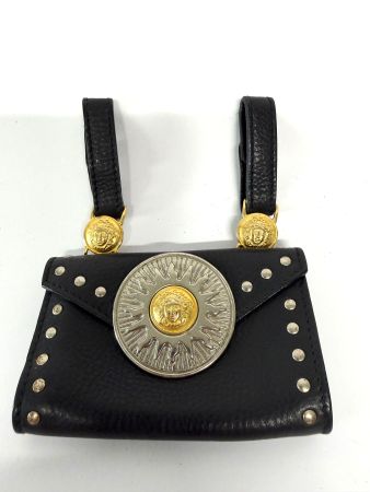 RARE Vintage G. VERSACE Medusa Leder Gürteltasche (HW 1994)