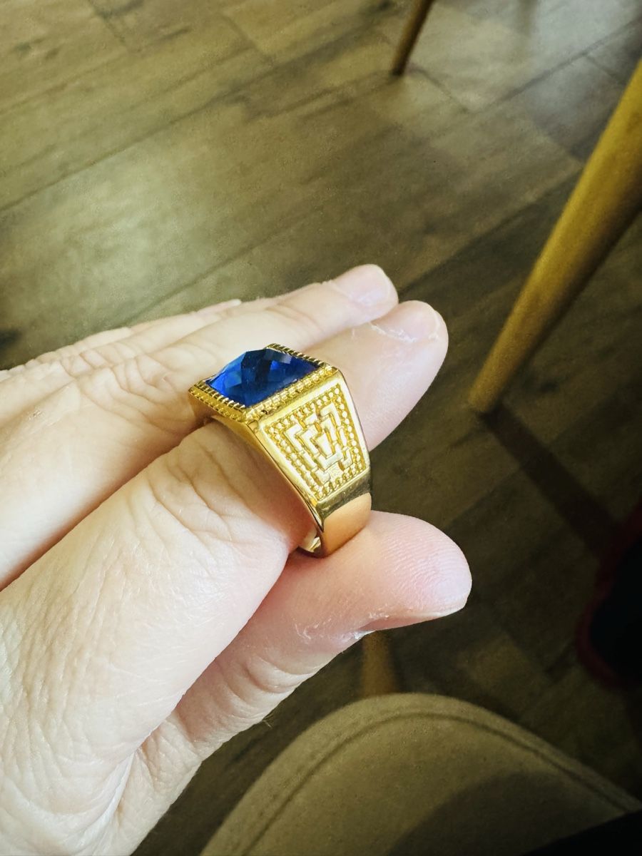 Ringe: Men Ring blue stone stainless steel big size – Neu und originalverpackt aus Aarburg von StavFashion 2
