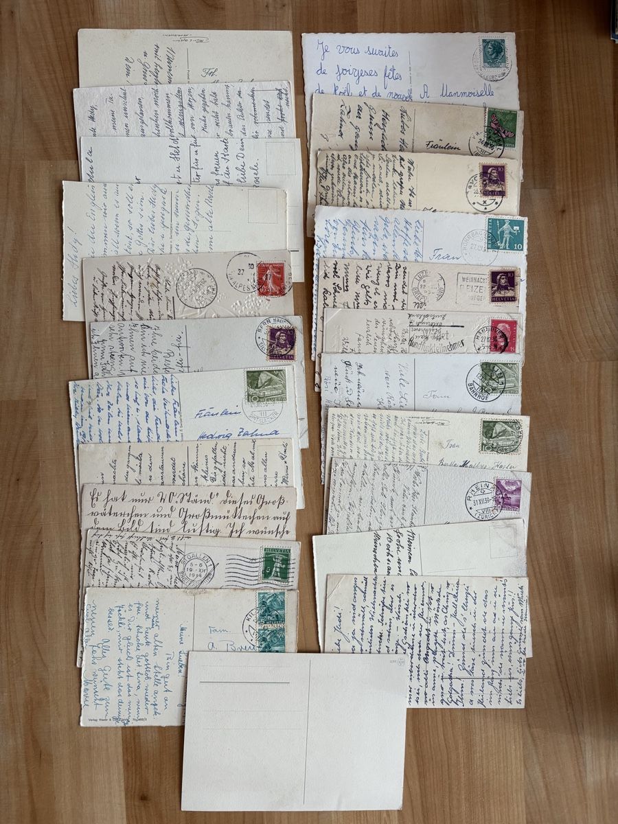 Cartoline postali: AK mit Weihnachts / Neujahr Wünsche – Usato da Rümlang venduto da Kartenpost1 1