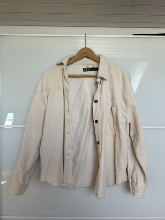 Zara leichte Jacke weiss/creme, Grösse M