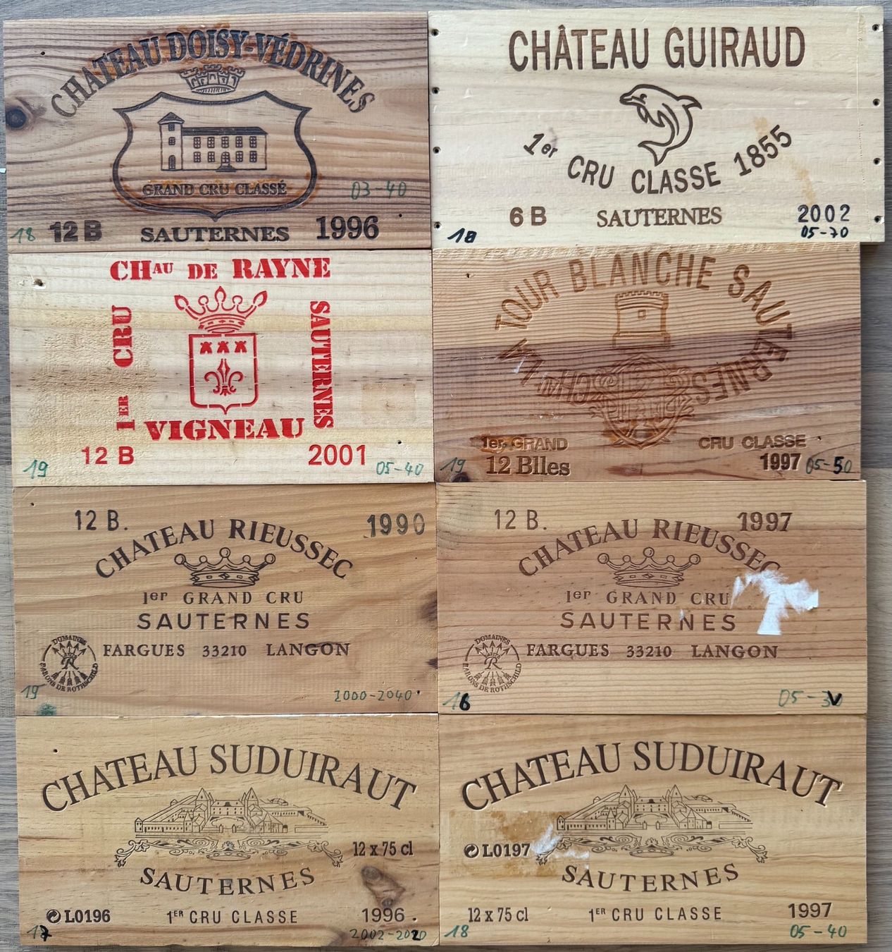 Articles en bois: Weinkisten-Fronten Bordeaux – D'occasion à Mettmenstetten par sch_rw5t