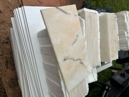 Lot de plaquettes décoratives en marbre véritable 30cm