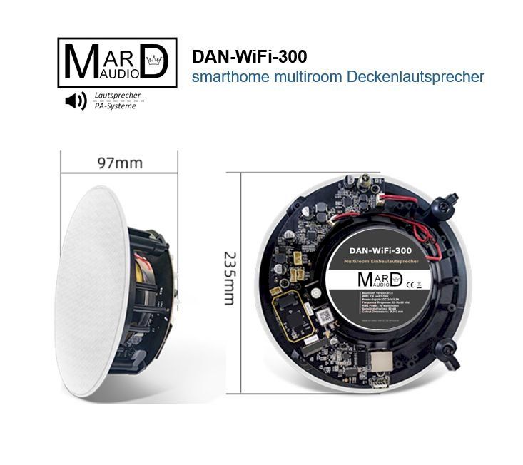 Casse acustiche: MARD-Audio DAN-WiFi-300 Lautsprecher – Nuovo e nell'imballaggio originale da Bottighofen venduto da zaap 5