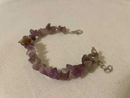 Wunderschönes Amethyst Splitter Armband, Lila Steine!