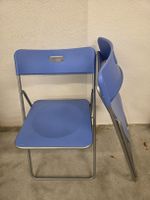 6 Klappstühle blau mit Metallgestell guter Zustand
