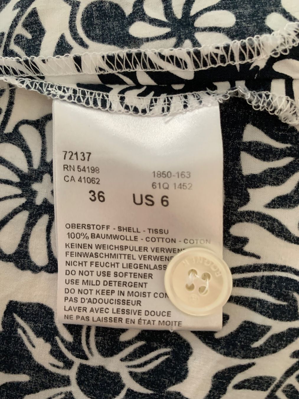 Bogner Camicette: BOGNER: Hübsche, dunkelblau gemusterte Sommerbluse, Gr. 36 – Usato da Luzern venduto da designluzern 8