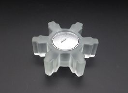 Teelichthalter aus Glas, Schneestern, neuwertig