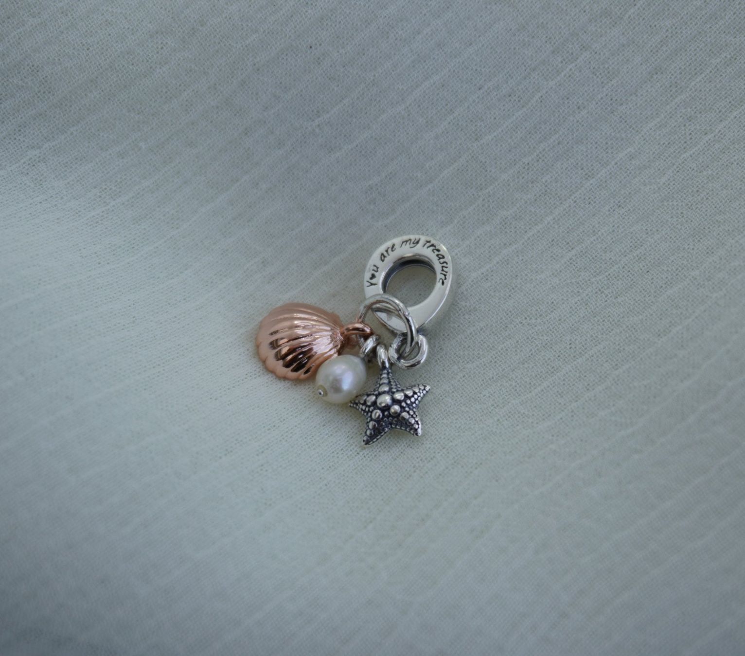 Ciondoli: Charm "Muschel,Perle,Seestern" zu Pandora 925 Silber – Nuovo (secondo la descrizione) da Niederbüren venduto da Fidi5 1