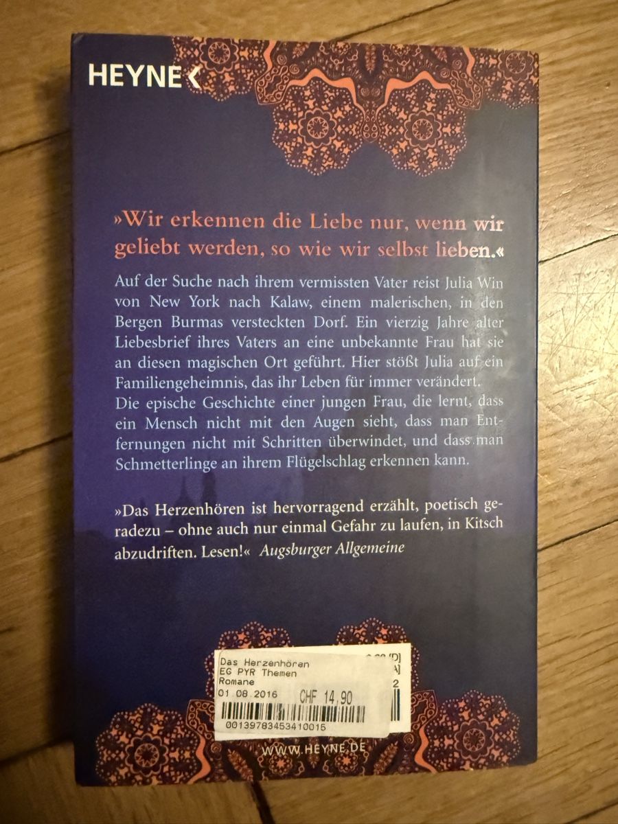 Libri: Jan-Philipp Sendker - Das Herzenhören - Roman – Nuovo (secondo la descrizione) da Basel venduto da zukk_ 1