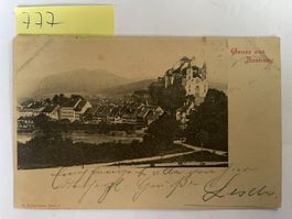 Gruss aus Aarburg, 1907 mit Marke und Stempel
