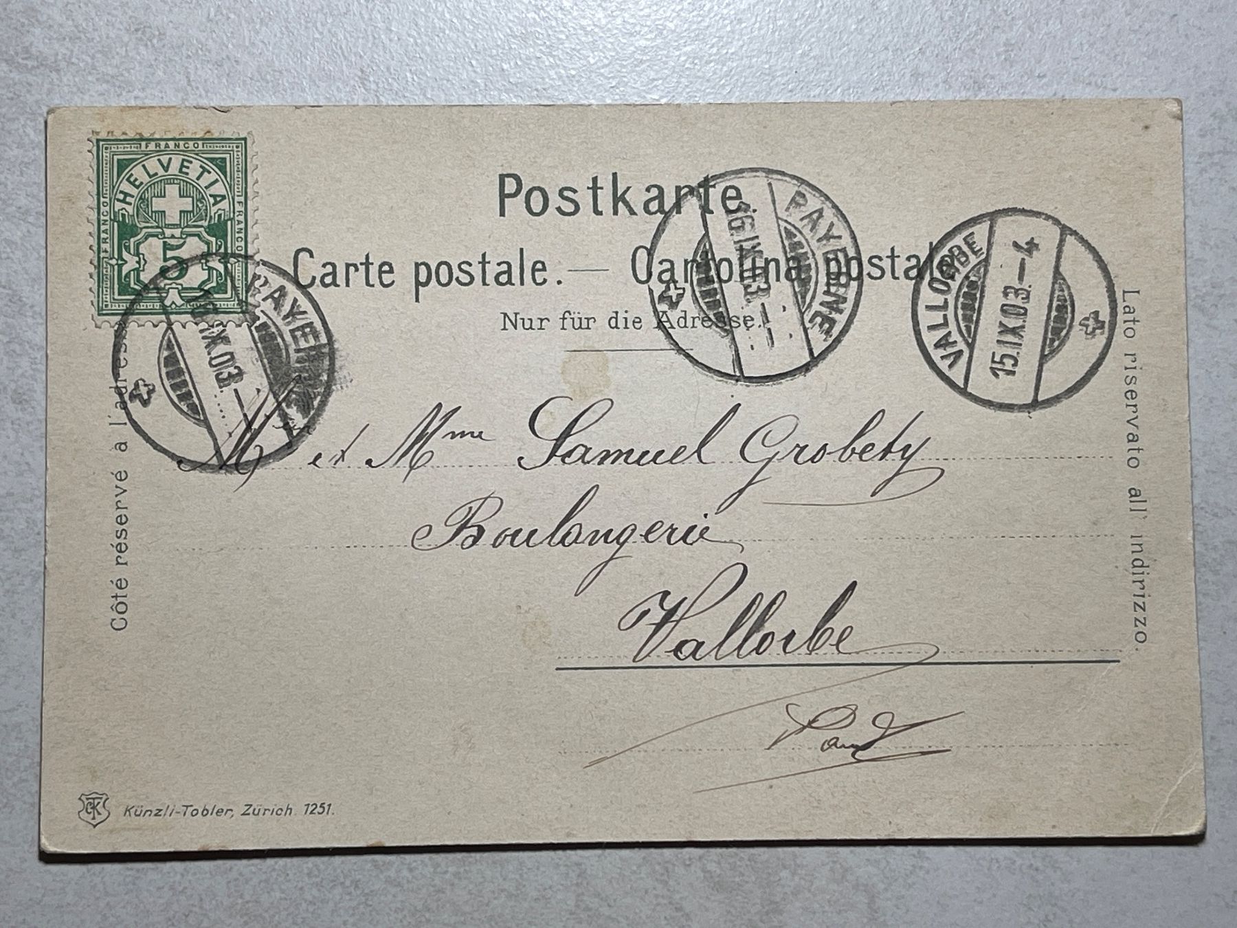Cartoline postali: Alte Ansichtskarte - Infanterie Gefechtsbereit, 1903 – Usato da Strengelbach venduto da Aschatan5 1