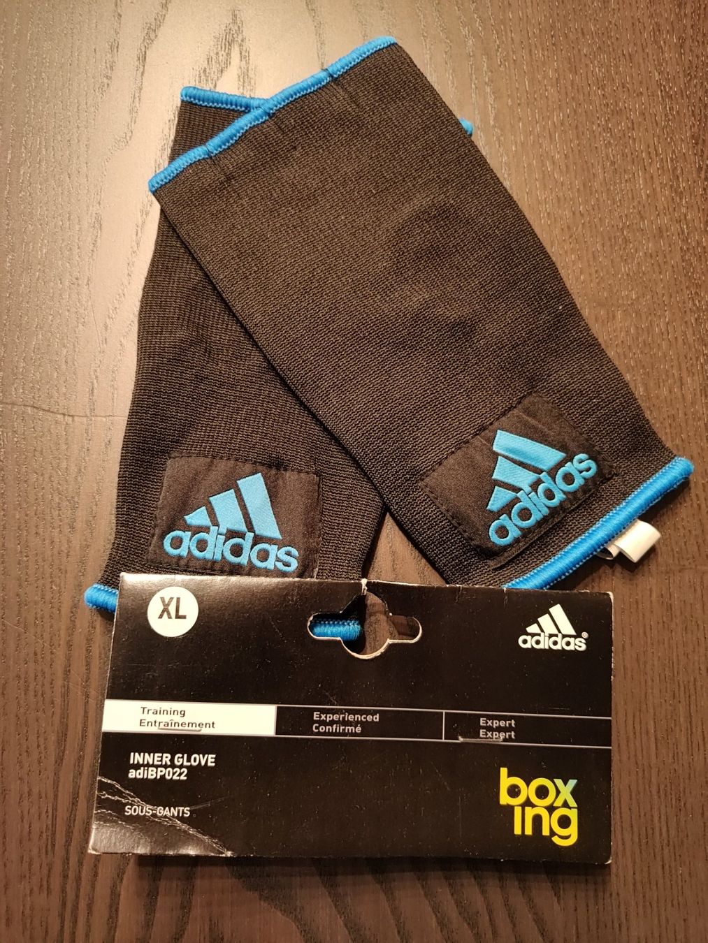 Guanti & manicotti: Adidas Innenhandschuhe XL blau/schwarz – Nuovo e nell'imballaggio originale da Ziefen venduto da MullerD 1