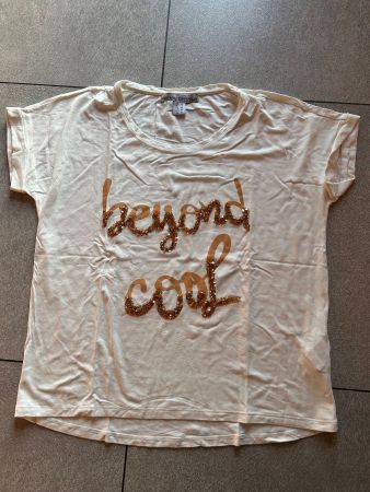 T shirt Ashley Brooke gr. 40 blanc avec pailette
