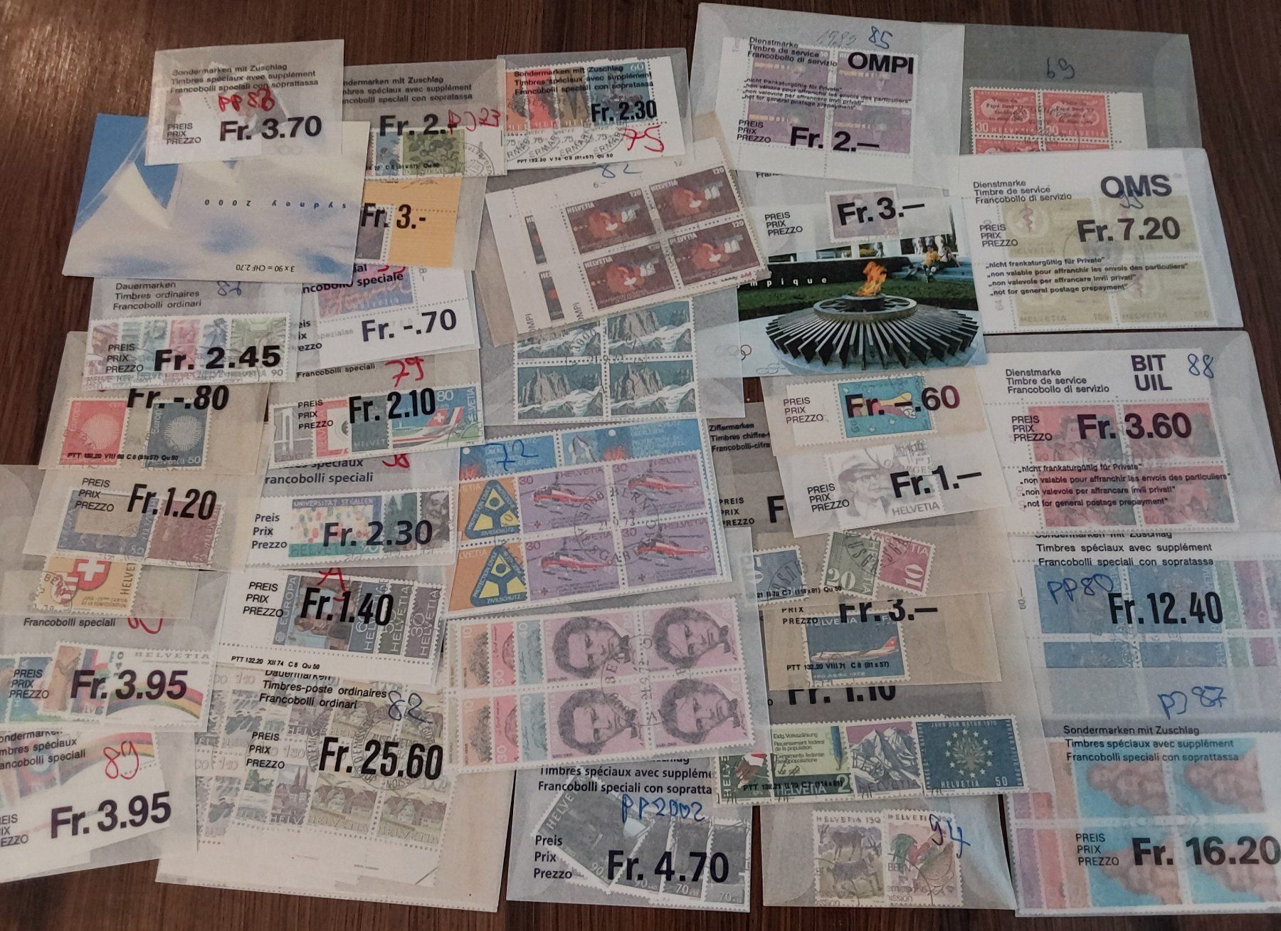 Tutti i francobolli: Ü. 120 Briefmarkentüten CH Aboware – Usato da Münchwilen AG venduto da Nesar 3