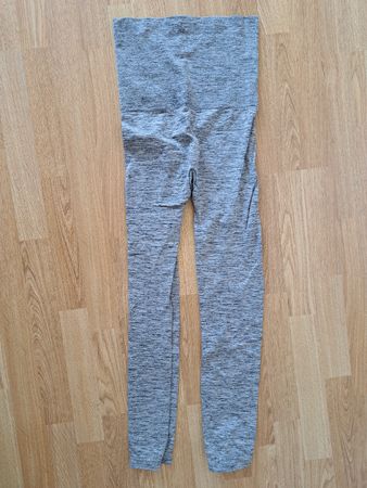 Leggings mit hohem Bund grau meliert elastisch guter Zustand