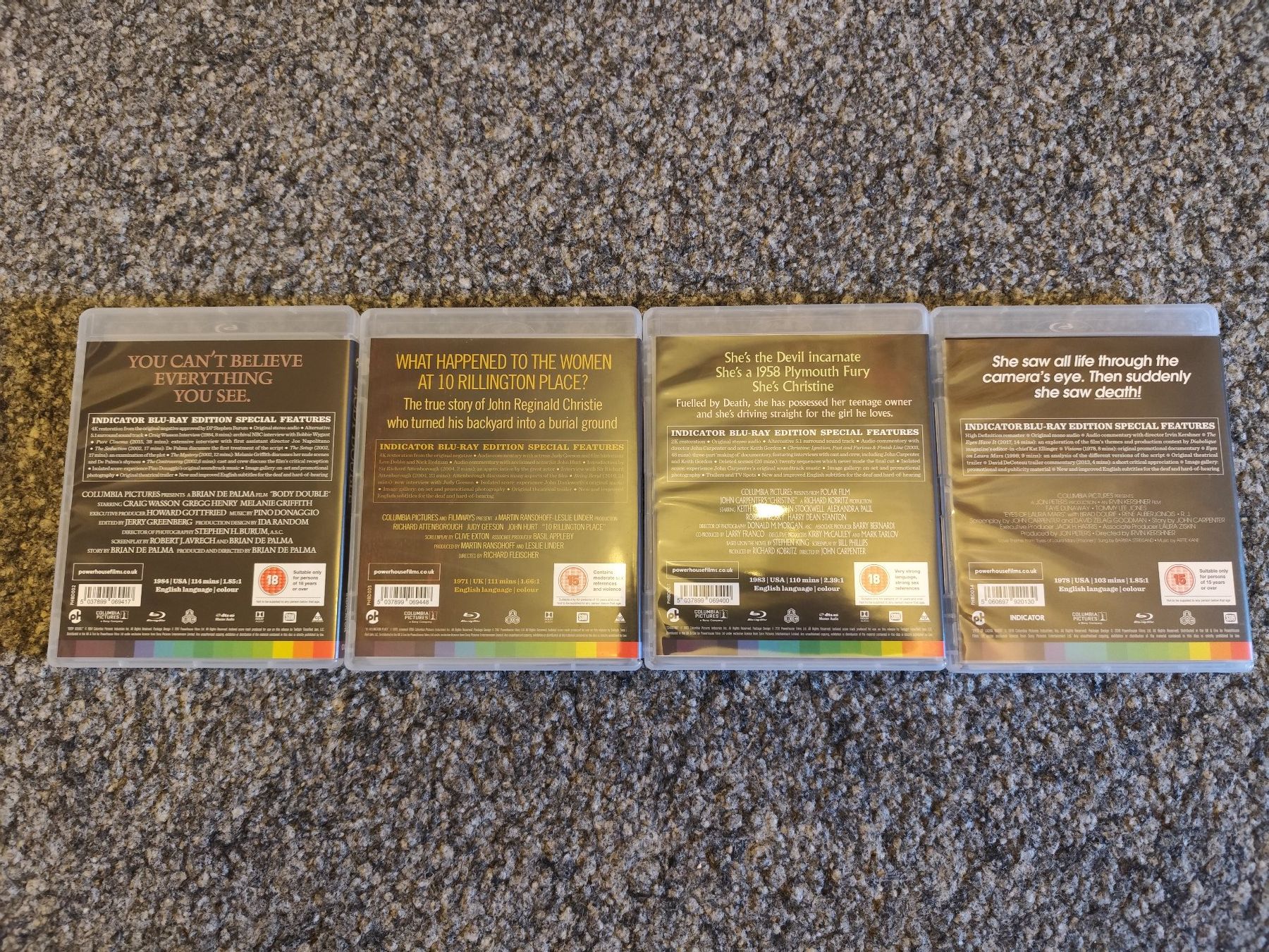 Tutti i DVDs: 4 x Bluray Indicator UK - King + De Palma – Nuovo (secondo la descrizione) da Zofingen venduto da Debohli 1