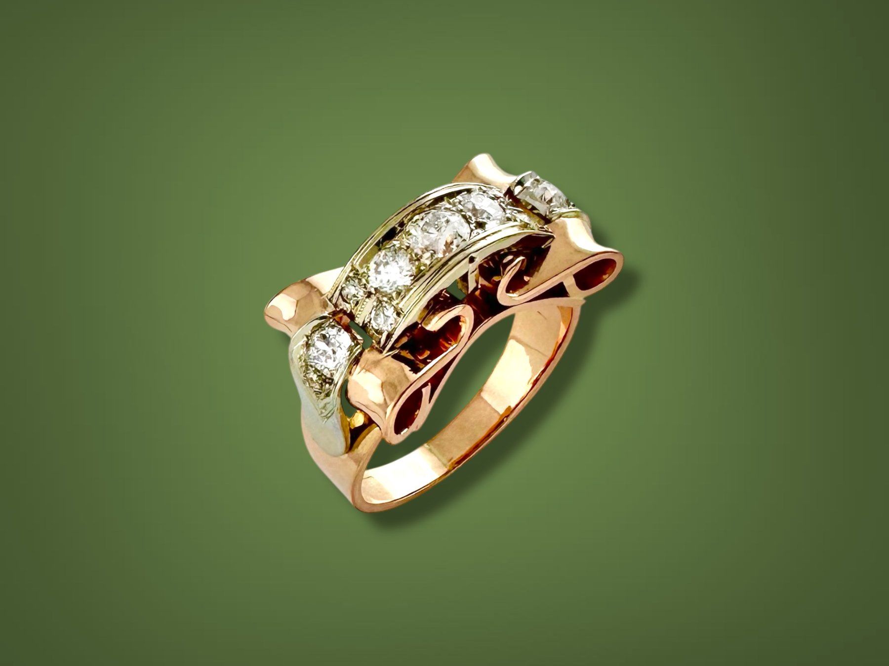 Ringe: Art Deco Diamant - Ring, Tschechoslowakei um 1935 – Gebraucht aus Zuzwil SG von artimmo 3