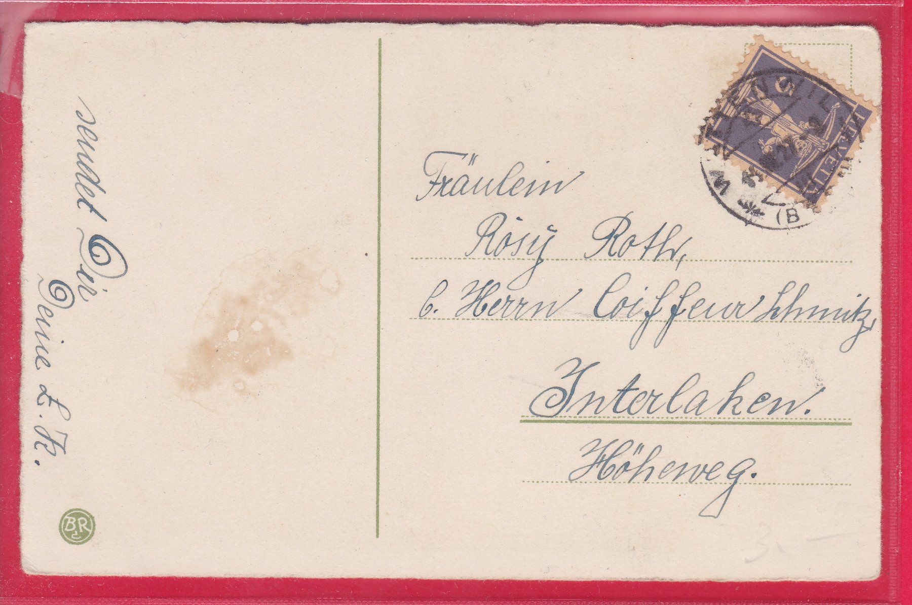 Cartoline postali: FRÖHLICHE OSTERGRÜSSE, 14.4.1927 – Usato da Oberrieden venduto da Gebirgsstelze 1