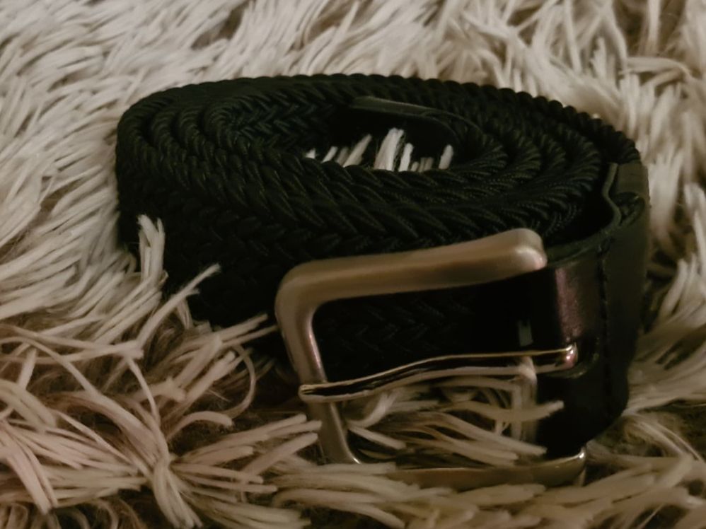 Jack & Jones Gürtel: Schwarzer, geflochtener Gürtel, 105cm – Gebraucht aus Wiler b. Seedorf von hugi83