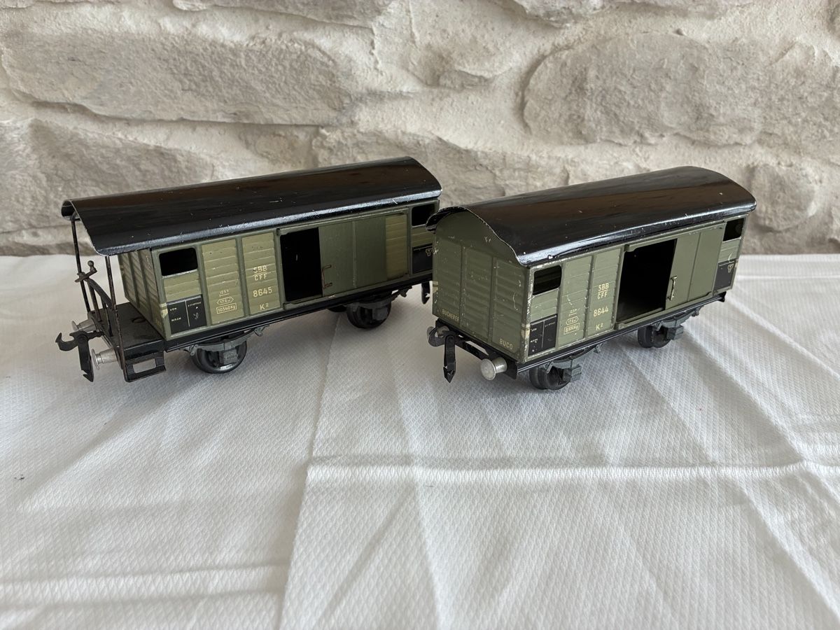 Buco Modellini di ferrovie: Güterwagen Set gemischt Buco – Usato da Buchs AG venduto da sasami01 1