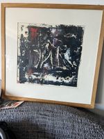 Gerahmtes Kunstwerk, Original, signiert "Bruno A.Weber" 49x4