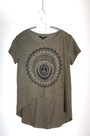 Khakifarbenes T-Shirt S/M