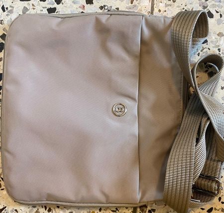 Stylish beige crossbody bag
