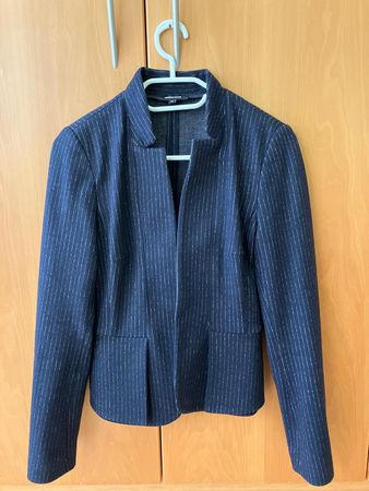 More & More fein gestreifter Blazer navyblau Gr. 36
