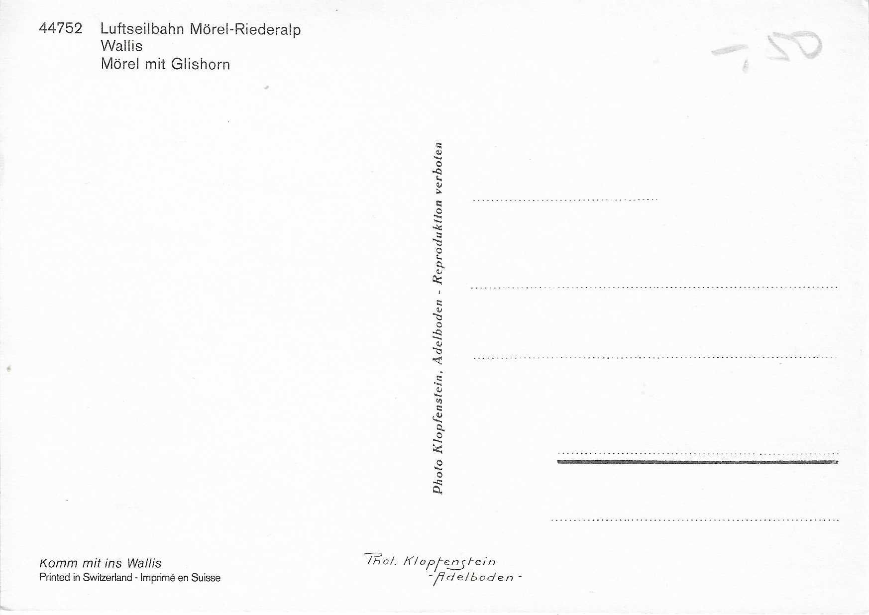 Cartoline postali: Luftseilbahn Mörel-Riederalp VS – Nuovo (secondo la descrizione) da Rothrist venduto da Stranglehold 1