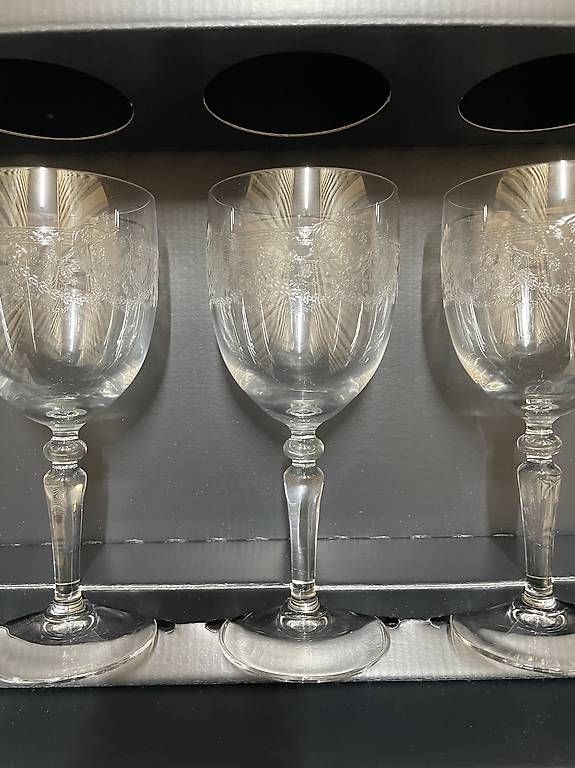 Bicchieri: Vintage Kristallgläser mit Gravur / Set – Usato da Hausen AG venduto da SolivaLab 4