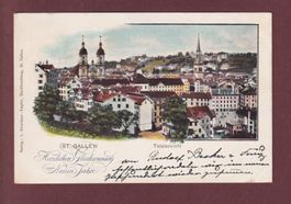ST. GALLEN - Totalansicht - 1900 // Eckbug //
