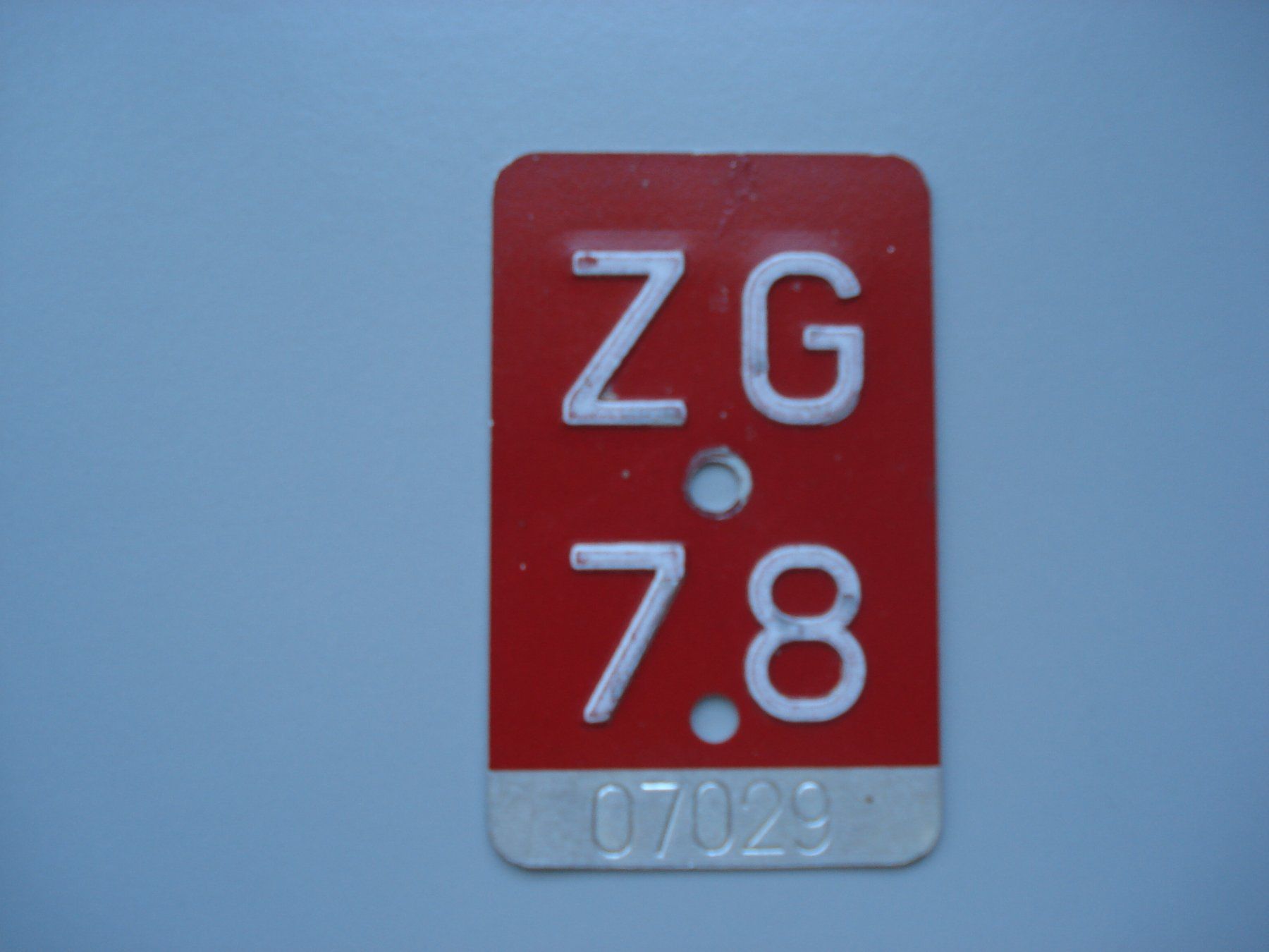 Insegne: Velonummer ZG 1978 – Usato da Root venduto da vil_k76z