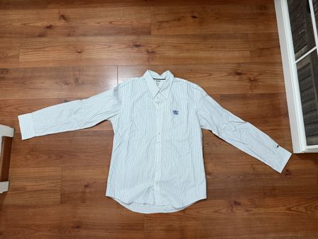 Tommy Hilfiger Herren Hemd Grün Weiss Gestreift L