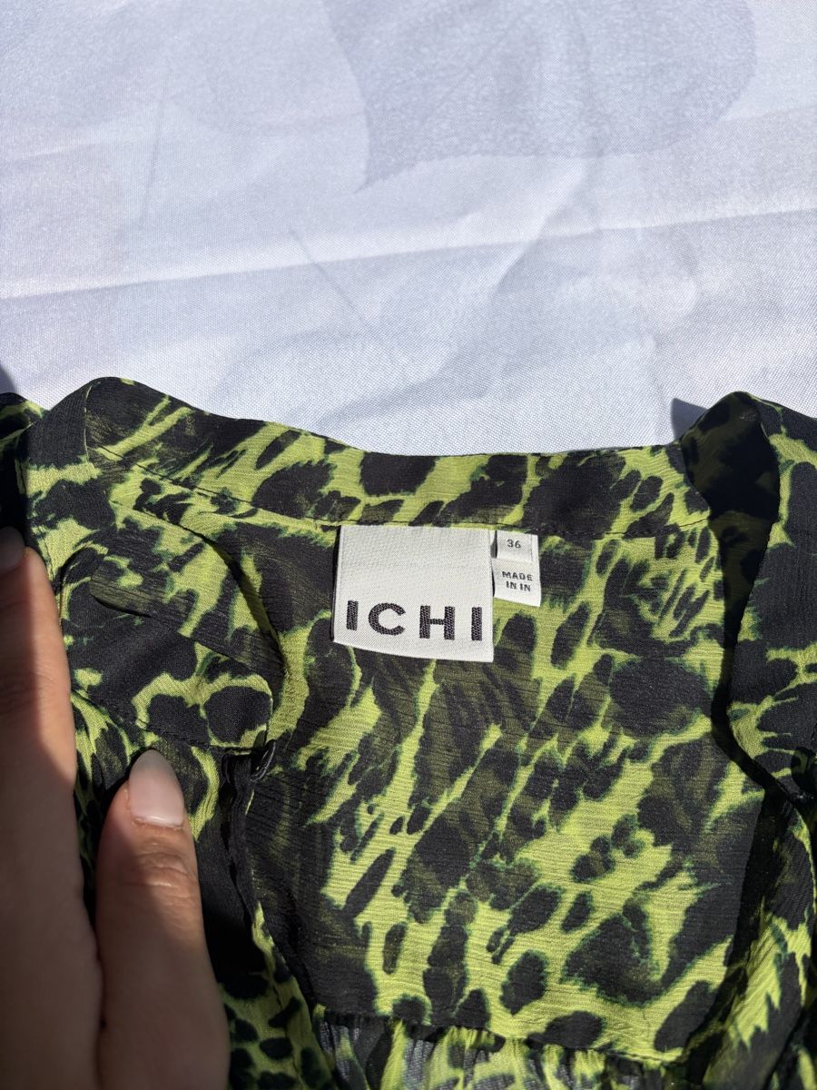 Camicette: Chemisier noir et vert Ichi  – Usato da Pully venduto da ari_78pk 1