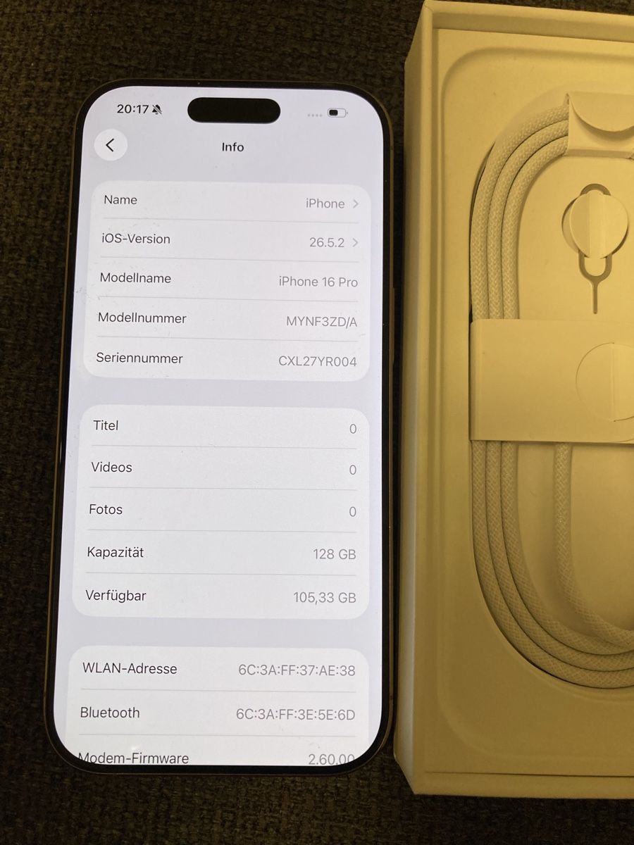 Apple Portables: iPhone 16 pro 128gb – D'occasion à Schaan par meh_zd8z 2