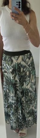 Sommerlicher Maxirock, Gr. 36, Blätterprint, LC Waikiki