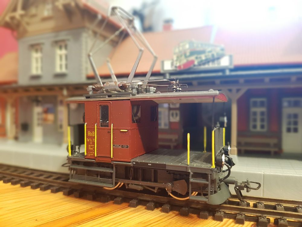 Bemo 1270 RhB Te 2/2 73 DC Analog Spur H0m, Ep. III/IV, OVP (Gebraucht ...