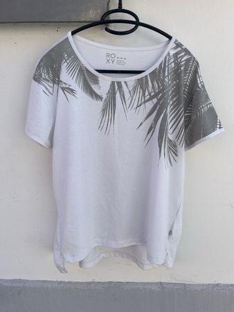 Roxy: T-Shirt Palmen M, weiss