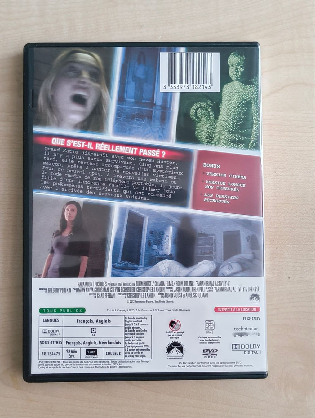 Tutti i DVDs: Paranormal activity 4 – Usato da Sion venduto da dor_8hwv 1
